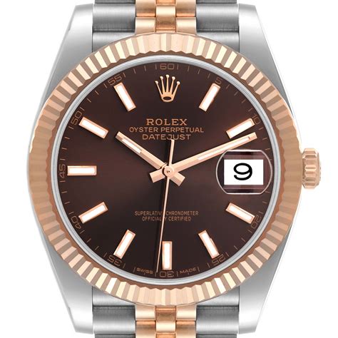 chocolate rolex datejust 41|rolex datejust 41mm rose gold.